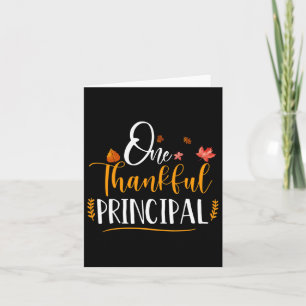 One Thankful School Principal Fall Thanksgiving Pr Card