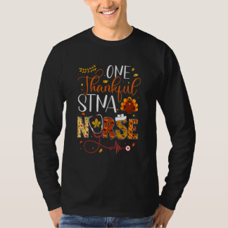 One Thankful STNA Nurse Thanksgiving Day Nurse Tur T-Shirt
