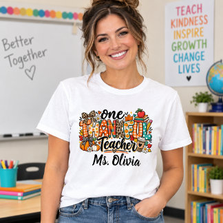 One thankful teacher fall & thanksgiving T-Shirt