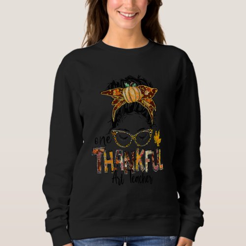 One Thankful Teacher Halloween Thanksgiving Sweatshirt