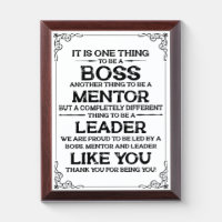One thing to be a boss | mentor | Leader Quote