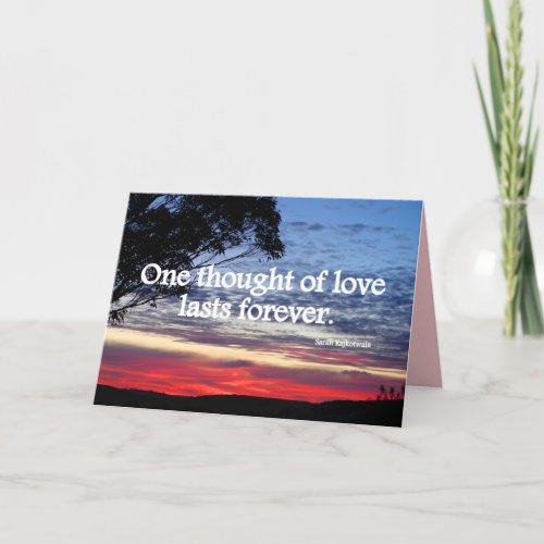 One Thought of Love Lasts Forever Quote Card