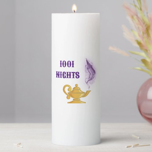 One Thousand and One Nights Aladdin Magic Genie Pillar Candle