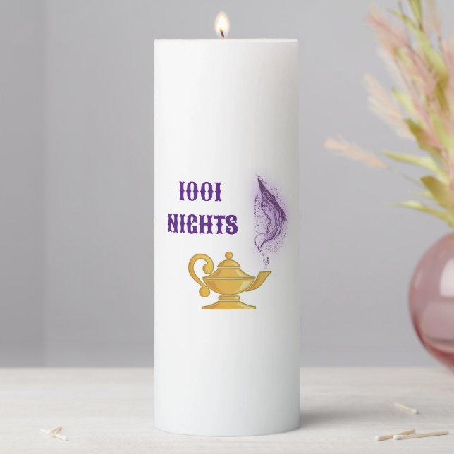 One Thousand and One Nights Aladdin Magic Genie Pillar Candle (In Situ)
