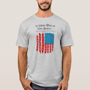 One to line dance in Color T shirt