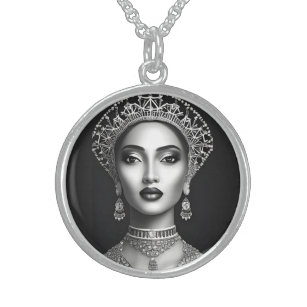 One to Rule You All - AI Fantasy Art Print Sterling Silver Necklace