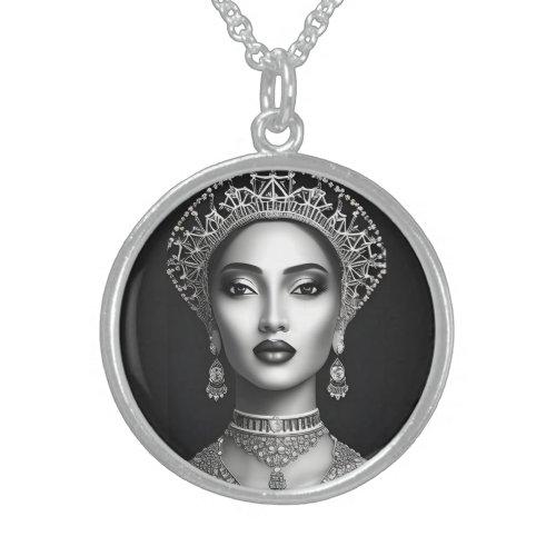 One to Rule You All _ AI Fantasy Art Print Sterling Silver Necklace
