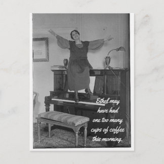 One too Many Cups of Coffee Postcard