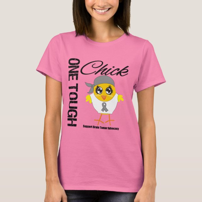 One Tough Chick Brain Tumor Warrior T-Shirt (Front)