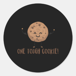 One Tough Cookie Chocolate Chip Cookie With Muscle Classic Round Sticker