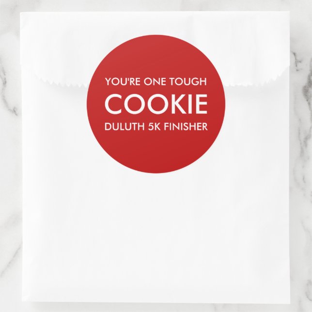 One Tough Cookie Classic Round Sticker (Bag)