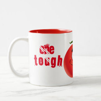 One Tough Squeeze From Being Saucy Two-Tone Coffee Mug