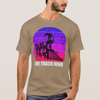 One Track Mind Railroad locomotive design T-Shirt
