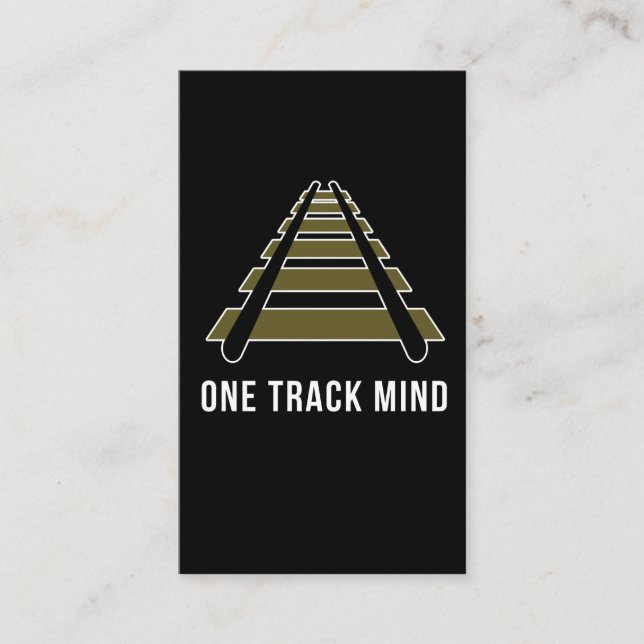 One track Railway Train Lover Locomotive Driver Business Card (Front)