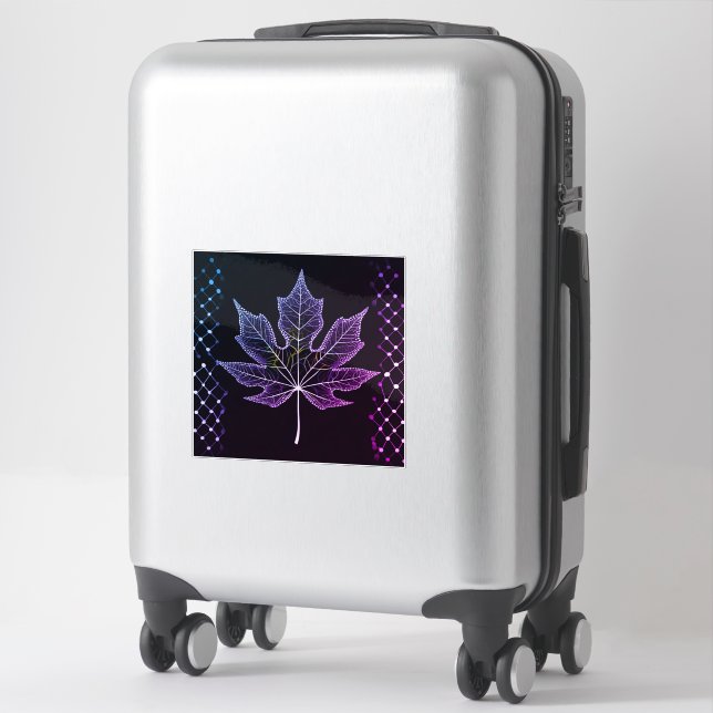 One Tree Leaf Design Elegant Lattice Sides 14"x14  Sticker (Suitcase)