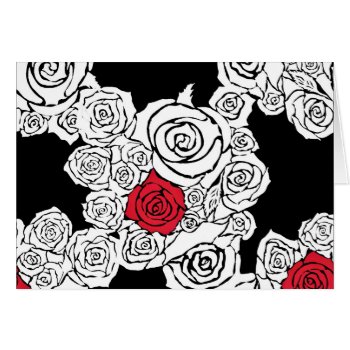 One True Love Rose Pattern Card by aftermyart at Zazzle