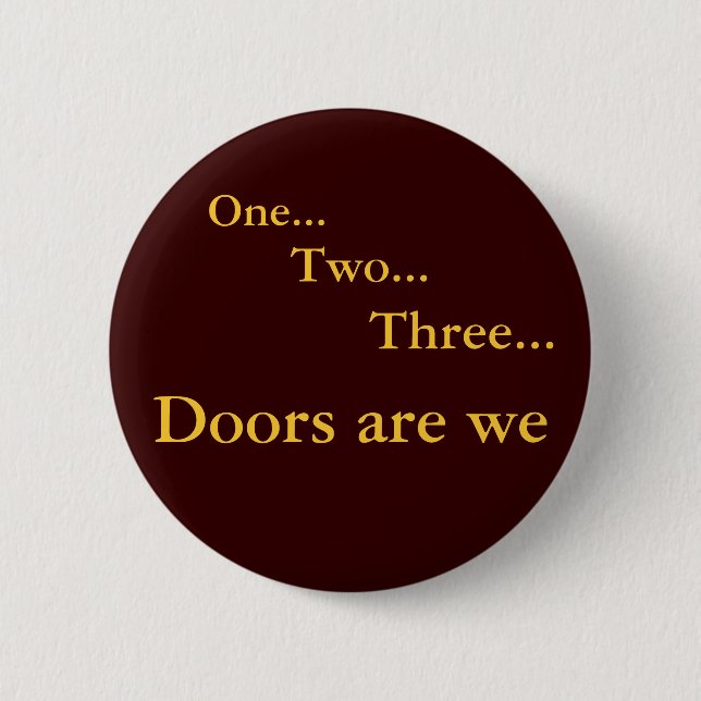 One Two Three Pinback Button (Front)
