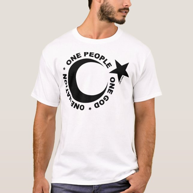 One Ummah Star & Crescent T-Shirt (Front)