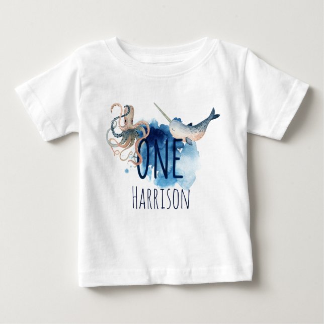 One Under the Sea Birthday Shirt (Front)