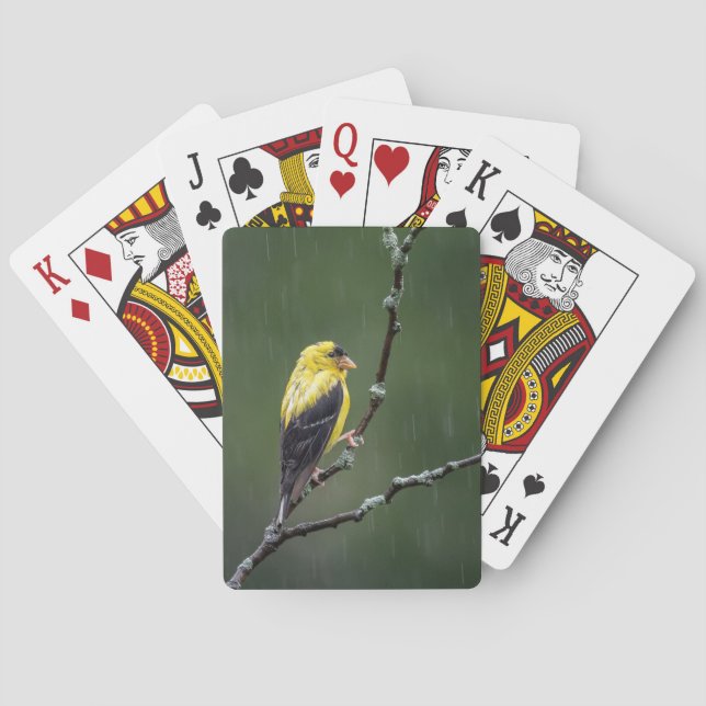 One Unhappy Goldfinch  Poker Cards (Back)