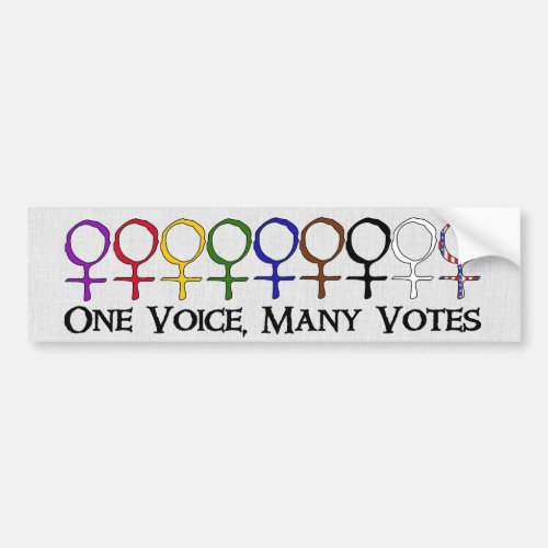 One Voice Many Votes Bumper Sticker