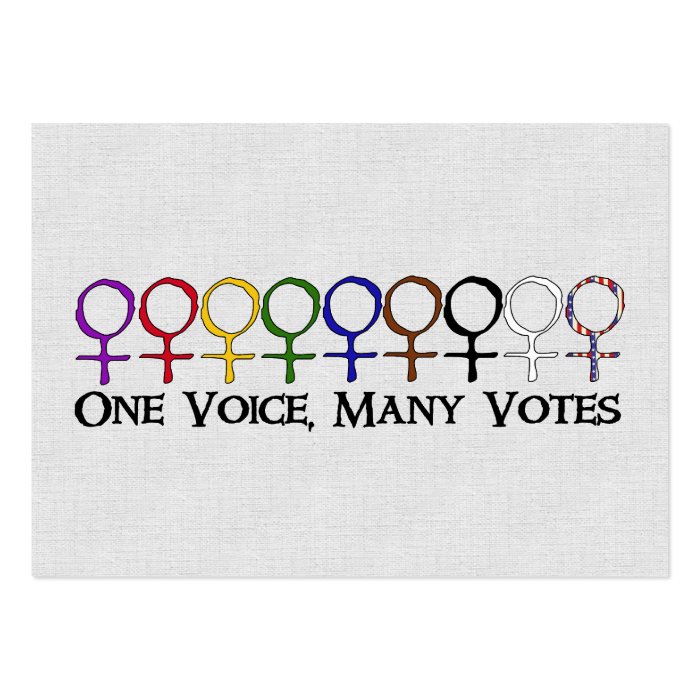 One Voice, Many Votes Business Card Templates
