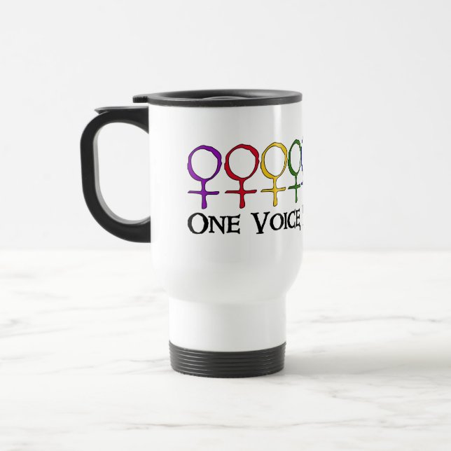 One Voice, Many Votes Travel Mug (Left)