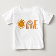 One Watercolor Boho 1st Birthday   Baby T-shirt at Zazzle