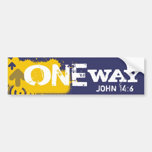 One Way Bumper Sticker (Front)
