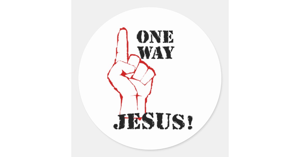 One Way Jesus Classic Round Sticker | Zazzle