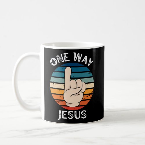 One Way Jesus People Christian Revolution Finger U Coffee Mug