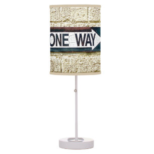 One Way Sign Brick Wall lamp photo art