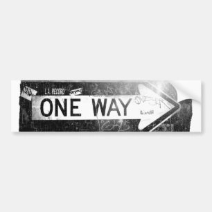 One Way Sign Bumper Sticker
