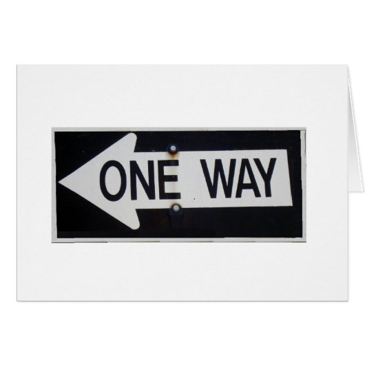 One Way Sign Cards (Front Horizontal)