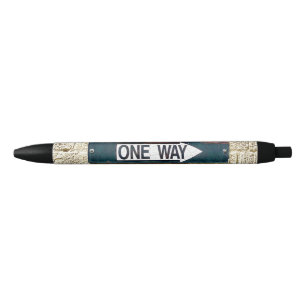 One Way Sign Industrial Brick Wall Travel Fun Pen