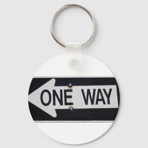 One Way Sign Keychain