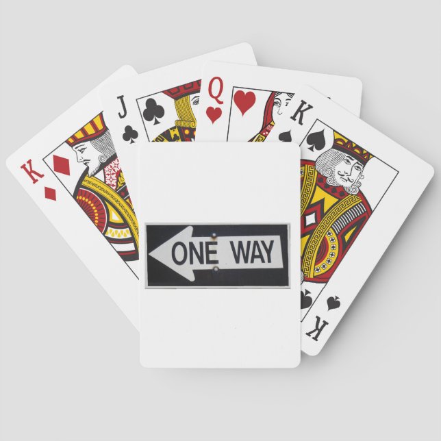 One Way Sign Poker Cards (Back)