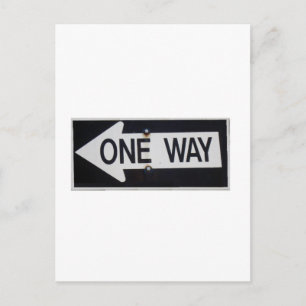 One Way Sign Postcard