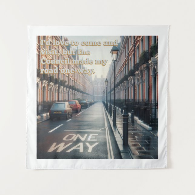One Way Street Tapestry (Front)