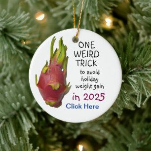 "One Weird Trick" Ad Ceramic Ornament