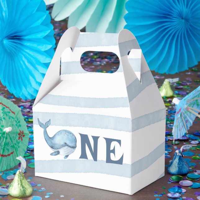 ONE WHALE 1st Birthday Under The Sea Favor Boxes (Party)