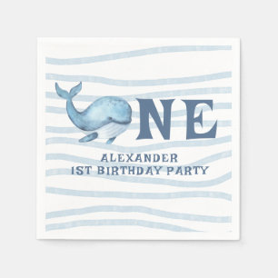 ONE WHALE 1st Birthday Under The Sea Napkins