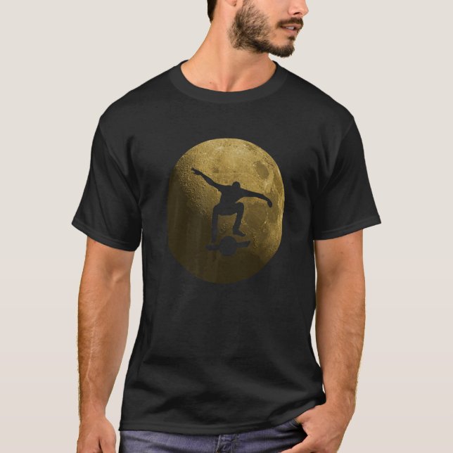 One Wheel Floating In The Moon Self Balancing Floa T-Shirt (Front)