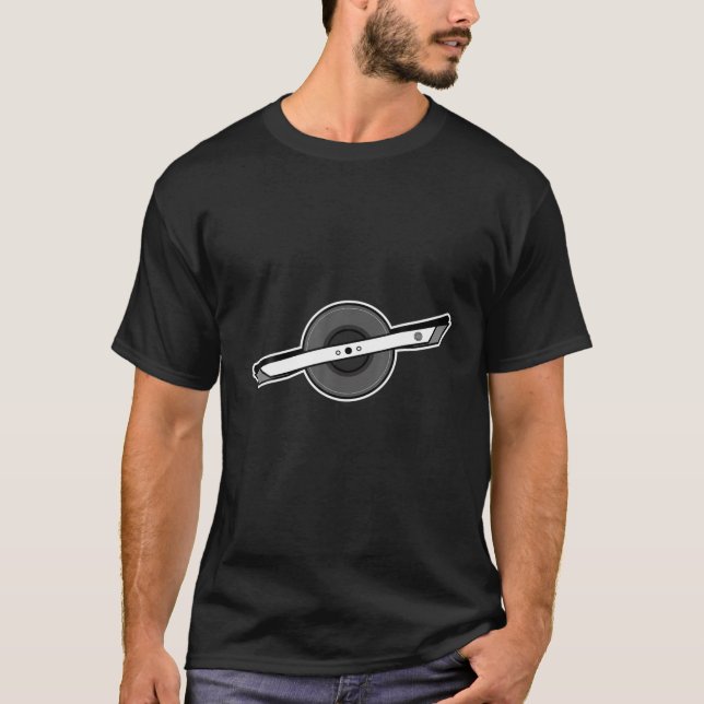 One Wheel Minimalist Onewheel White Design. Float T-Shirt (Front)