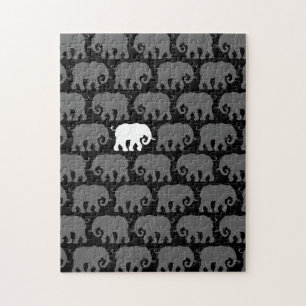 One White Elephant in a Herd Jigsaw Puzzle
