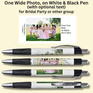One wide/long photo with text in White & Black Pen