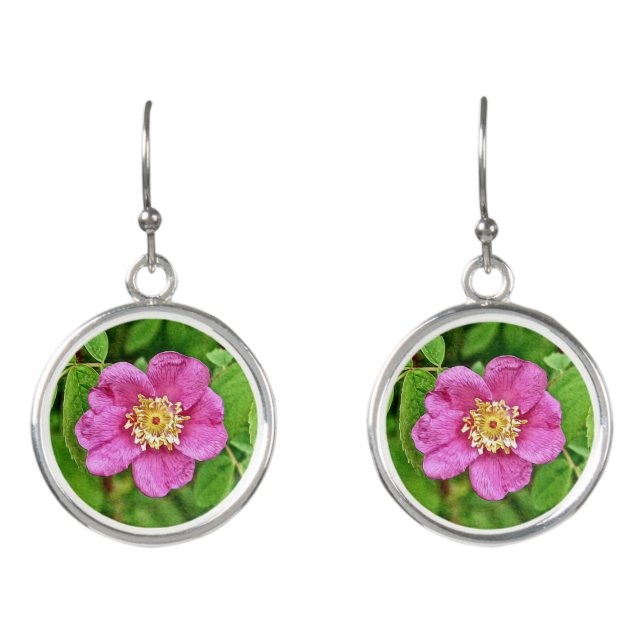 One Wild Rose Earrings (Front)