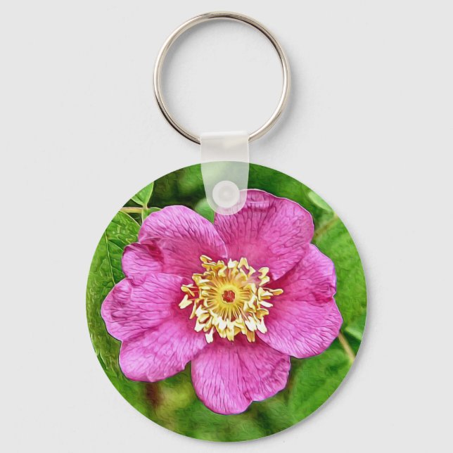 One Wild Rose Keychain (Front)