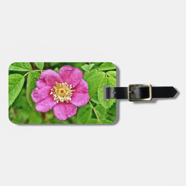 One Wild Rose Luggage Tag (Front Horizontal)