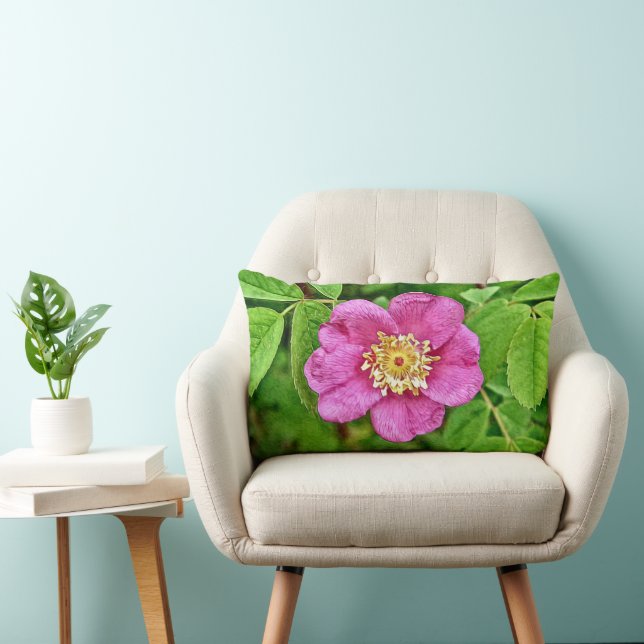 One Wild Rose Lumbar Pillow (Chair)